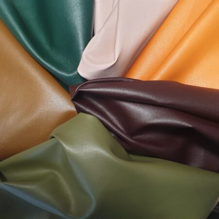Soft glossy eco leather ready to make continuative in stock service colors